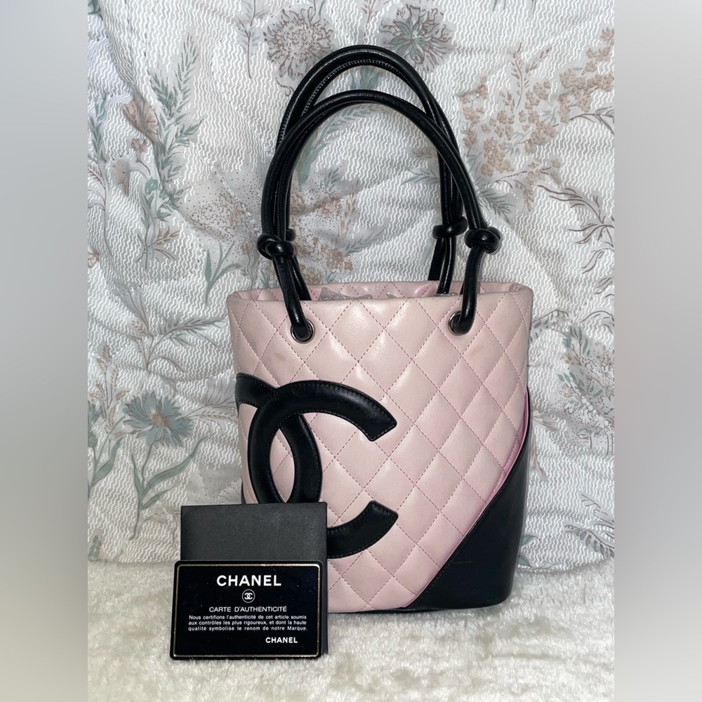 CHANEL Calfskin Quilted Small Cambon Tote